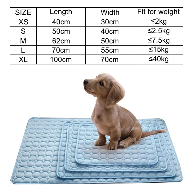 Dog Cooling Mat Pad Summer Dog Cat Beds Mats Blanket Sofa Breathable Pet Dog Bed Summer Washable For Small Medium Large Dogs Car