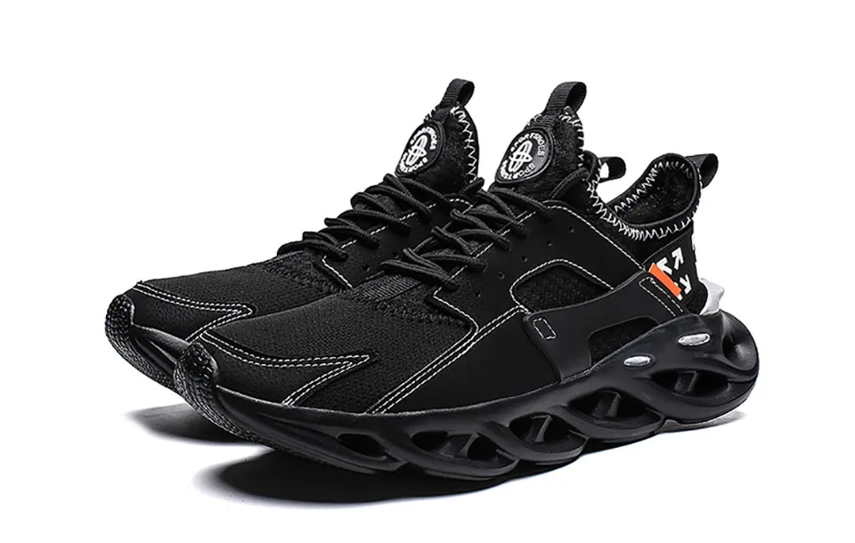 CXJYWMJL, мужские кроссовки, большие размеры 9-16, легкие, дышащие, удобные, модные, для тренировок, тянущиеся, для бега, повседневная обувь, 6857 - Цвет: black
