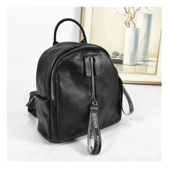 

2020 NEW Fashion Custom Graffiti Real leather Backpack bag Art Paint Van Gogh Star DOG FOX Women's backpack bag Genuine leather