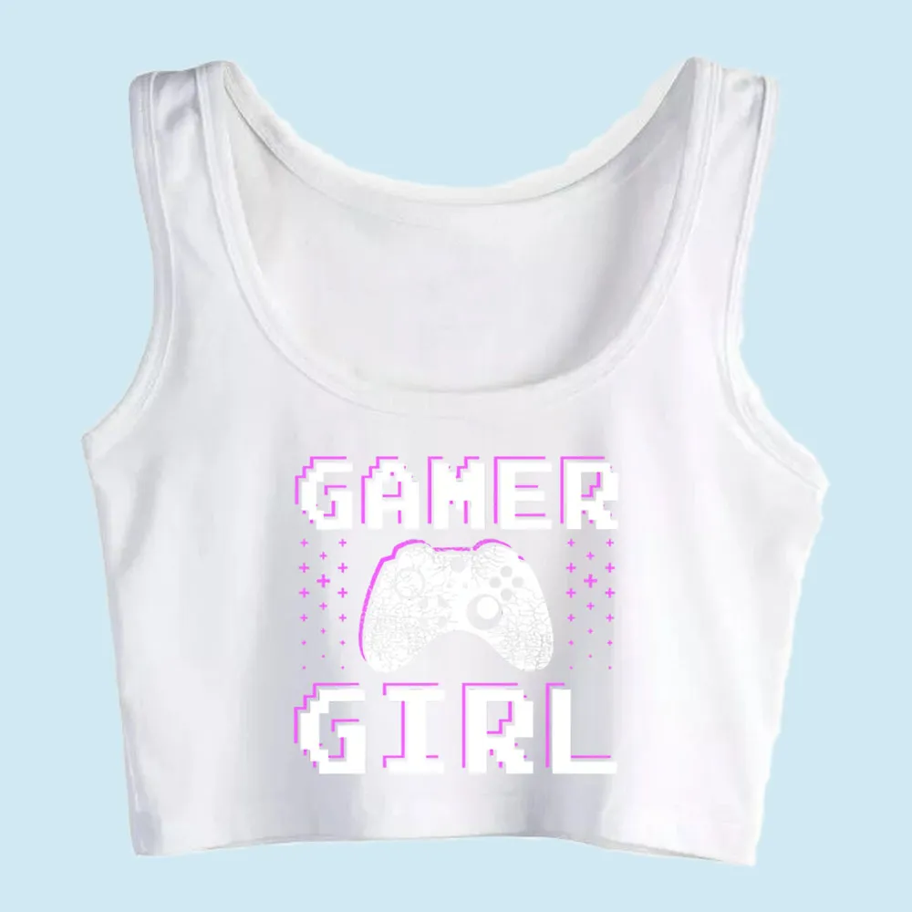 Crop Top Sport Gamer Girl Stuff Gifts For Teens Cute Video Gaming Fashion  Harajuku Sleeveless Tops Women|Tank Tops| - AliExpress