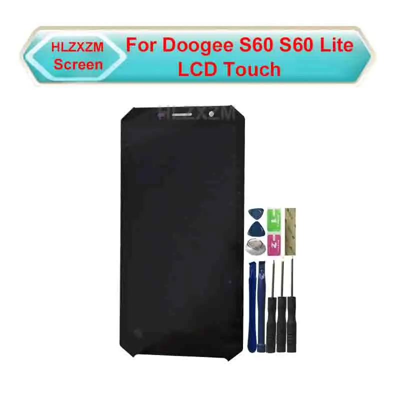 Для Doogee S60 Lite ЖК-дисплей с кодирующий преобразователь сенсорного экрана в сборе