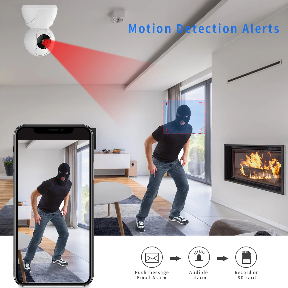 2MP домашняя IP камера безопасности 1080P Беспроводная Смарт WiFi камера Аудио запись наблюдения детский монитор HD мини CCTV камера 720P