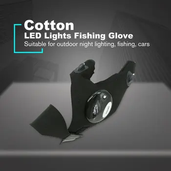 

Black Outdoor Fishing Magic Strap Fingerless Glove LED Flashlight Torch Cover Survival Camping Hiking Rescue Tool 2019 New