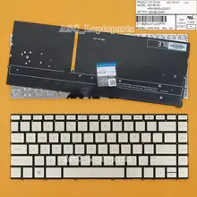 Новая американская английская клавиатура QWERTY для hp ENVY 13-ad153nr 13-ad173cl 13-ad010nr 13-ad024cl 13-ad055nr 13-ad056nr с подсветкой, золотой