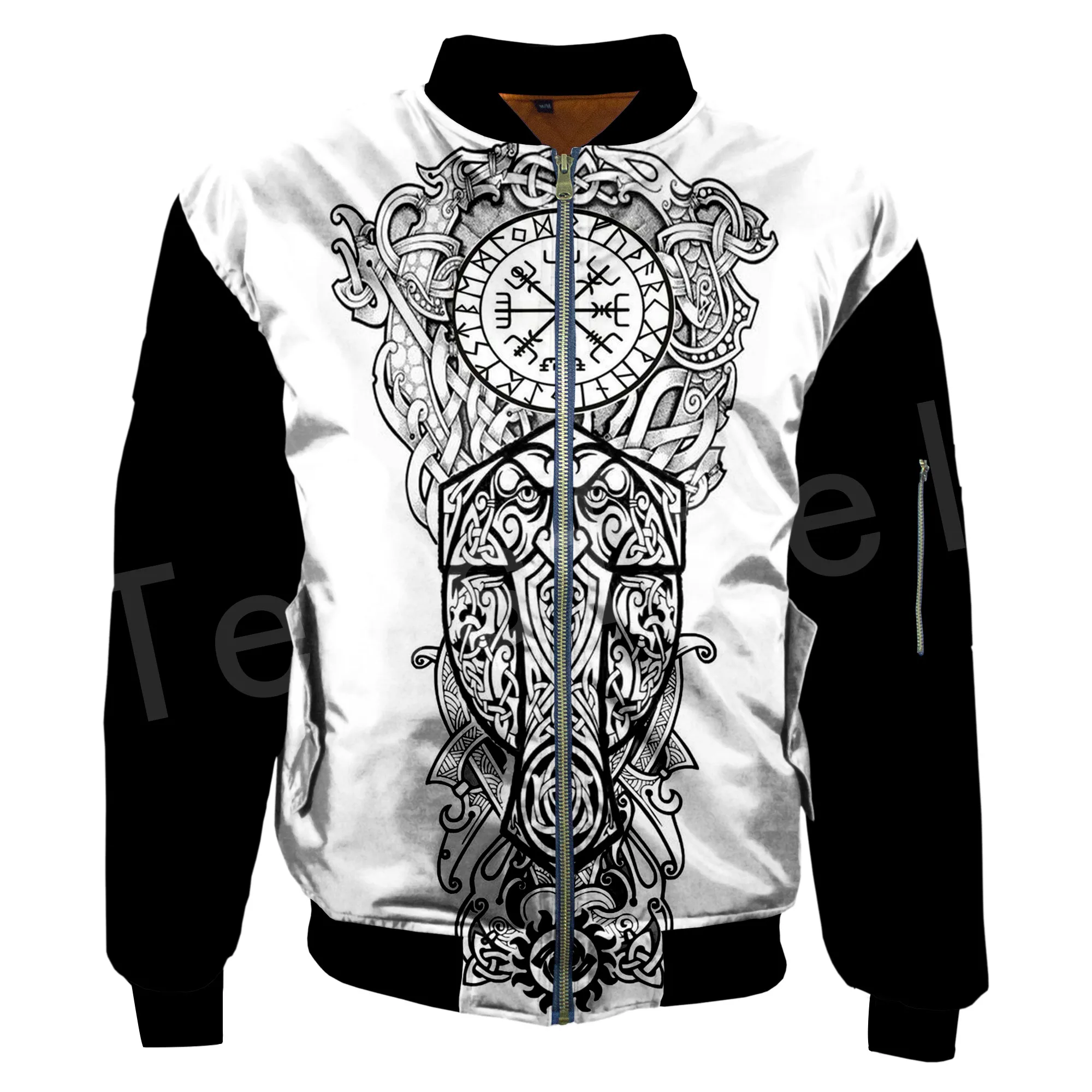 Jackets Tessffel Unisex татуировки викингов, спортивный костюм, новые модные повседневные Для мужчин/Для женщин 3dprint толстовки/Толстовка/куртка-бомбер S-11 - Цвет: Jackets