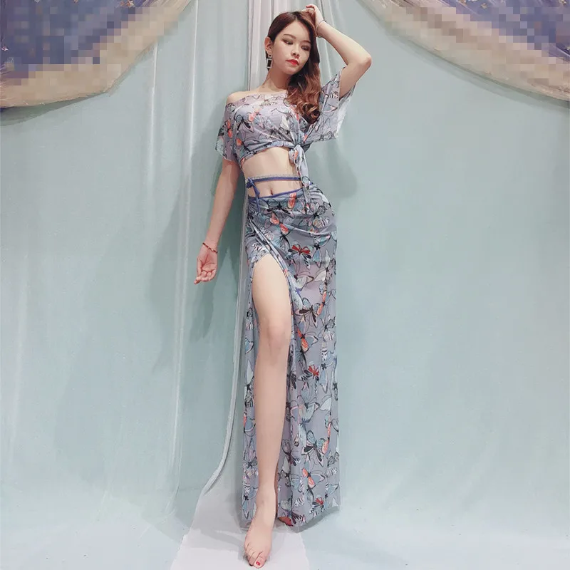 2 pieces top skirt Танец живота Восточный живот baladi индийские восточные дезерты волосы качели костюмы для танца живота браллет и юбка на поясе платье халат набор одежды - Цвет: 2 pieces top skirt