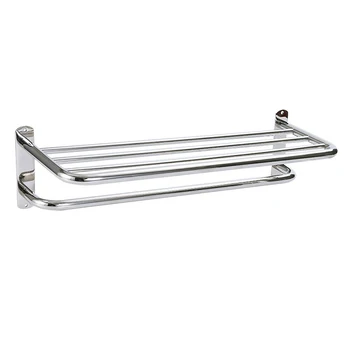 

Stainless Steel Double Layers Towel Holder Rack Hanger Organizer Bathroom Kitchen Home Storage Hot Double Layer