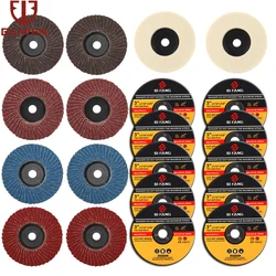 Disques à lamelles de 3 pouces, disque de ponçage, roue de polissage en laine, tampons de coupe en métal, meuleuse d'angle 