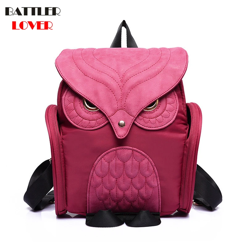 Fashion Cute Night Owl Backpack Women Cartoon School Bags For Teenagers Girls Leather Women Backpack Brands Mochila Sac A Dos