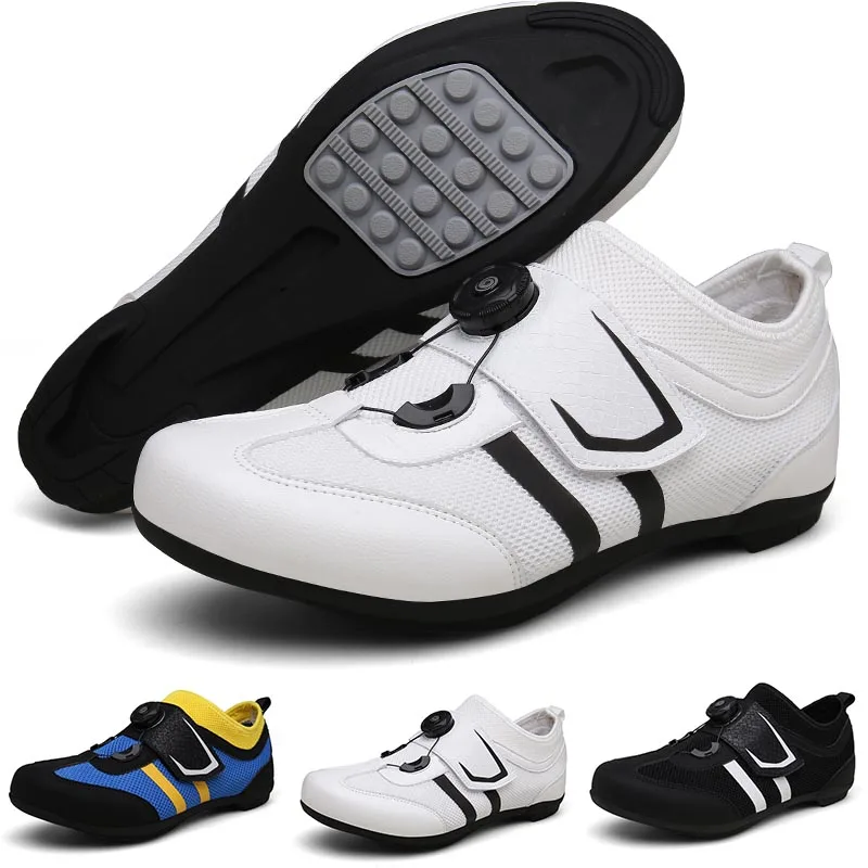 

Genuine Leather Mountain Bike Self-Locking Shoes Men's women Professional Bicycle Cycling Shoes Breathable Road Cycling Shoes
