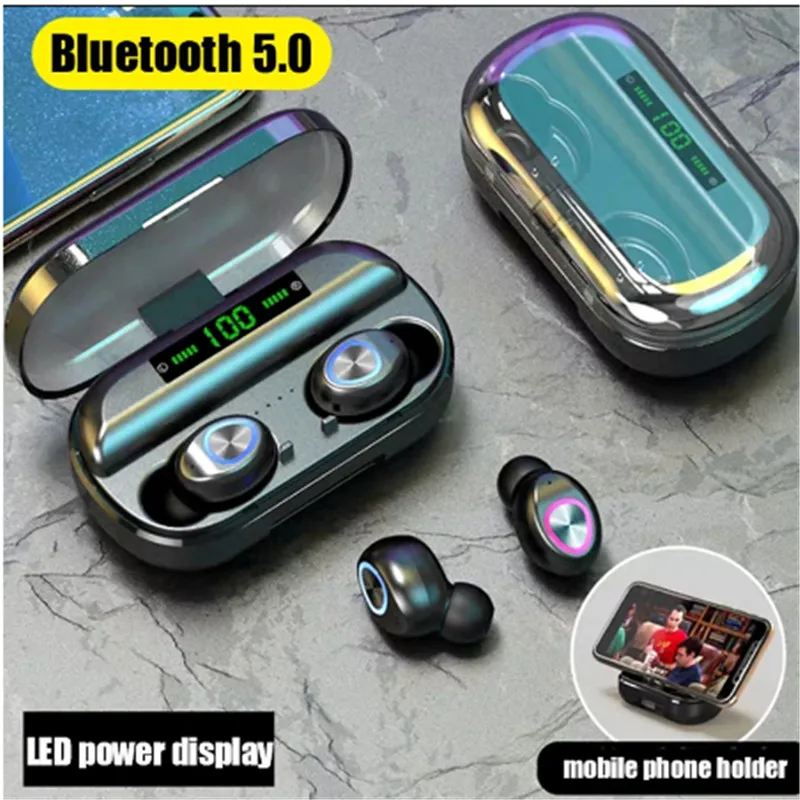 

Ottwn V10 TWS Bluetooth Headset with Mic LED Display Wireless sports Headset Waterproof Noise Cancelling Headset HD call Headset