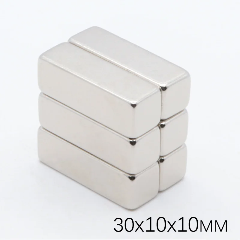 

10pcs 30x10x10 mm Neodymium Magnet Box Packed Magic Magnetic Buck Cube Permanent Super Powerful Magnetic Magnets Square