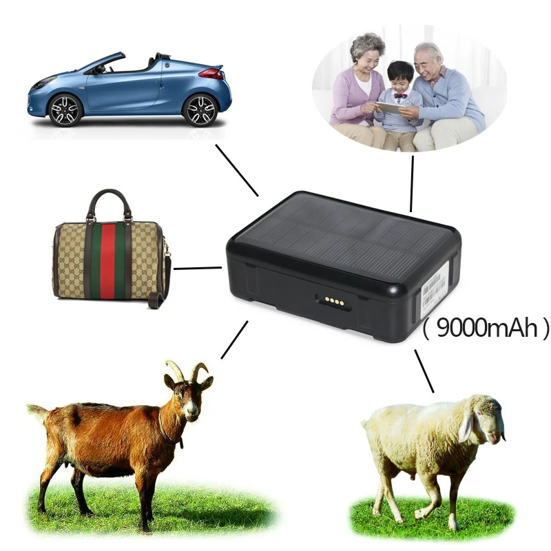 gps tracking device Solar GPS Tracker Power Sheep Cow Cattle RF-V34 9000mAh Waterproof GSM GPS WiFi Tracking Voice monitoring Anti-remove SOS Alarm tracking device