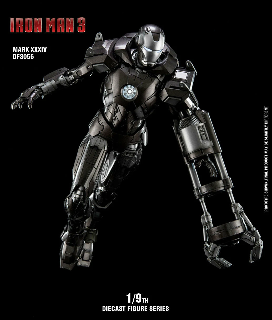 King Arts 1:9 Металл DFS056 MK34 Железный человек MK34 фигурка модель игрушки