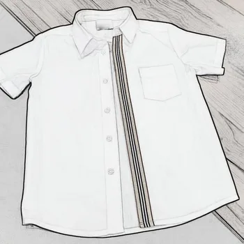 

Ship At The End of June 2020 BOBOMOON-BUR SUMMER Short Sleeve Shirt Girls Blouses Little Girls Clothing White Top Boys Shirts