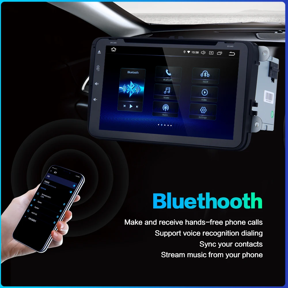 Flash Deal 2 Din Car Android 9.0  GPS Radio Player for Seat Leon Alhambra Altea Toledo with 8" touch screen 64GB ROM 2