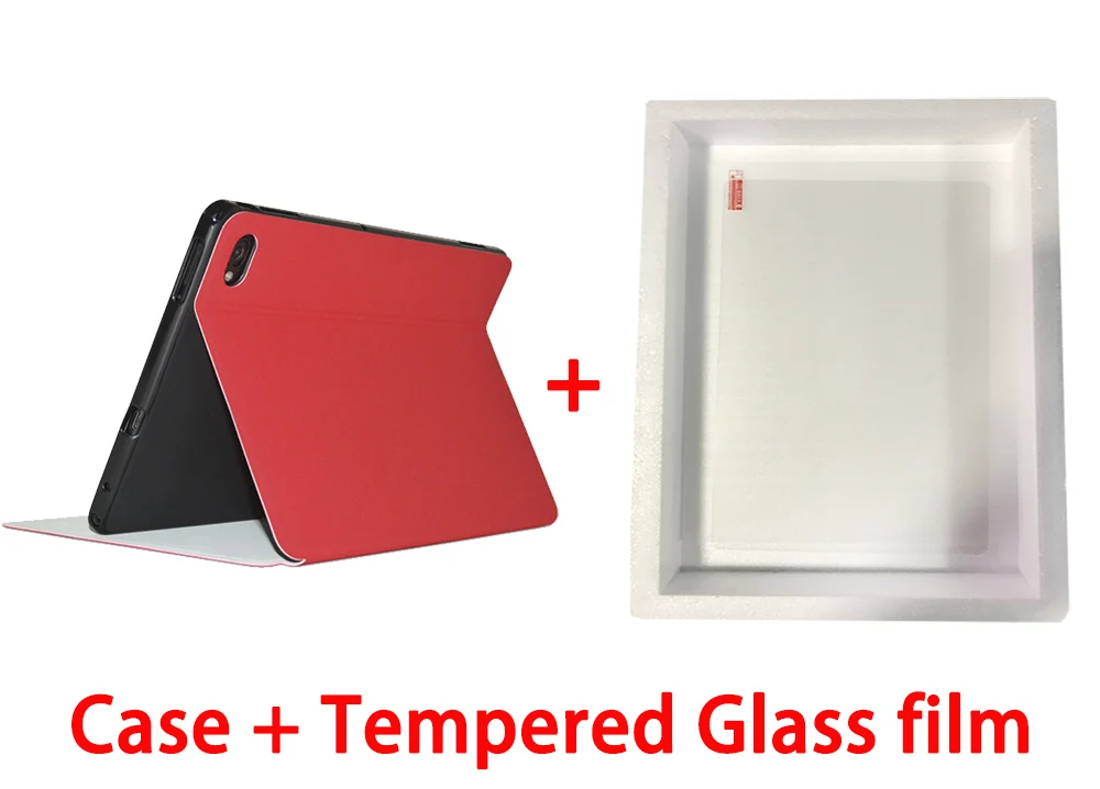red-Tempered film Чехол-подставка для Teclast T30 10," планшетный ПК силиконовый защитный чехол для Teclast T30 планшетный ПК - Цвет: red-Tempered film