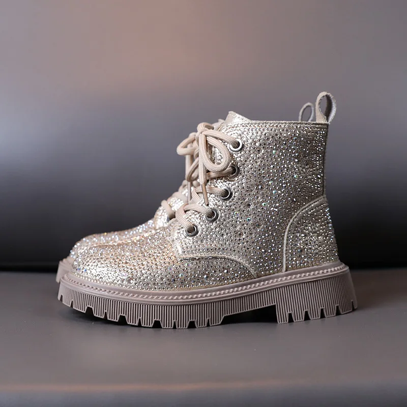 Gils Botas de lentejuelas para ni?�a, zapatos de moda, talla 12, 13, 14, 15 y 16 a?�os, Oto?�o 