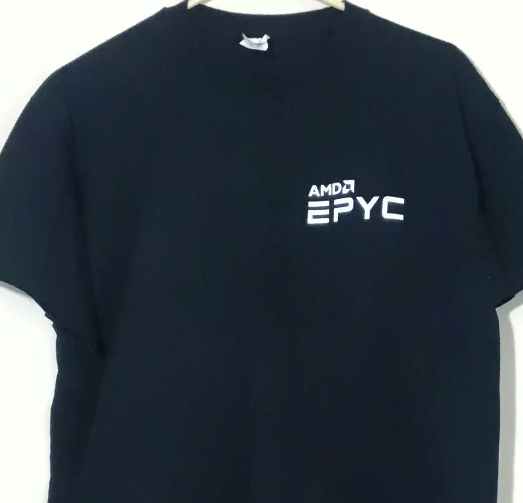 Processori Per Server T-Shirt Con Logo Amd Epyc Da Uomo Di Grandi Dimensioni Computer Science Learning S1