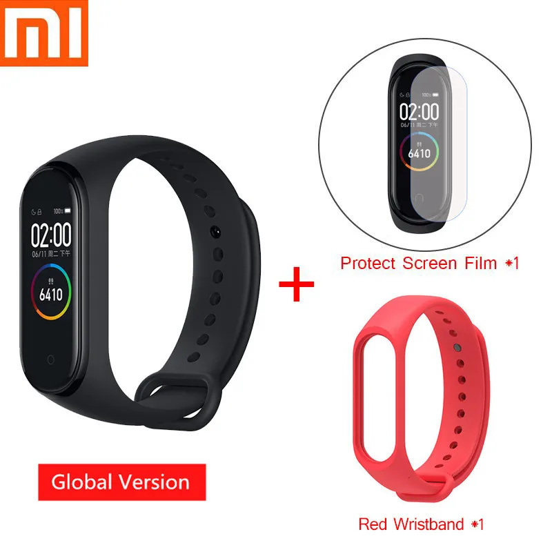 Global mi4 strap R Mi Band 4 смарт-браслет Xiao mi спортивный фитнес-трекер Шагомер мониторинг сердечного ритма фитнес-браслет для xio mi Band 4 3 - Цвет: Global mi4 strap R