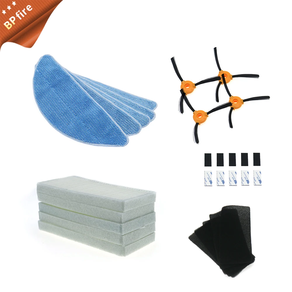 

4* side brush +5 * HEPA filter +5 * sponge +5 * mop cloth +10 * magic paste For CONGA EXCELLENCE Robotic Vacuum Cleaner Parts