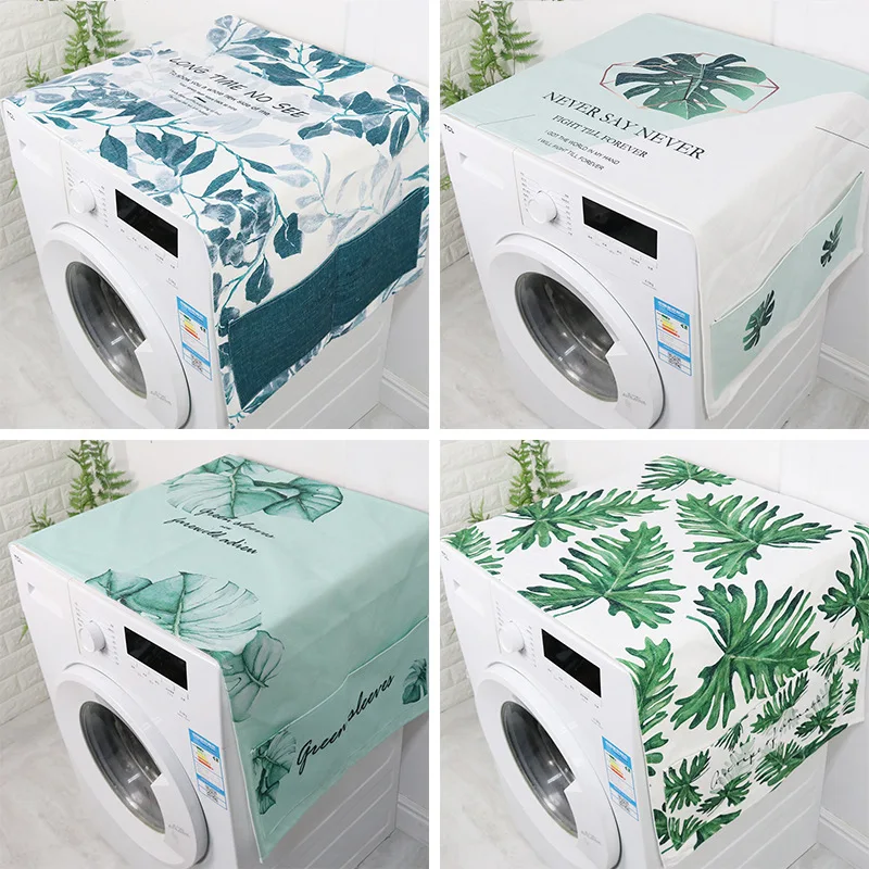

Geometric Washing Machine Cover Refrigerator Cloth Single Door Home Refrigerator Dust Cover Pastoral Double Open Towel Towel