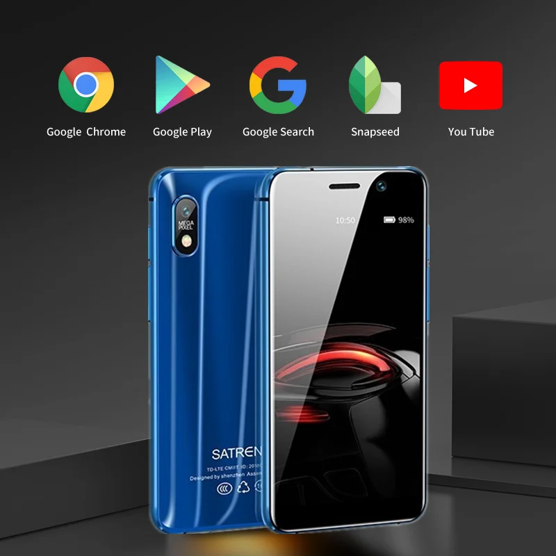 Синий Satrend S11 Мини смартфон 3,2" Dual 4G LTE MTK6739 четырехъядерный 2 ГБ+ 16 Гб gps ультра тонкий телефон маленький Android сотовый телефон - Цвет: Синий