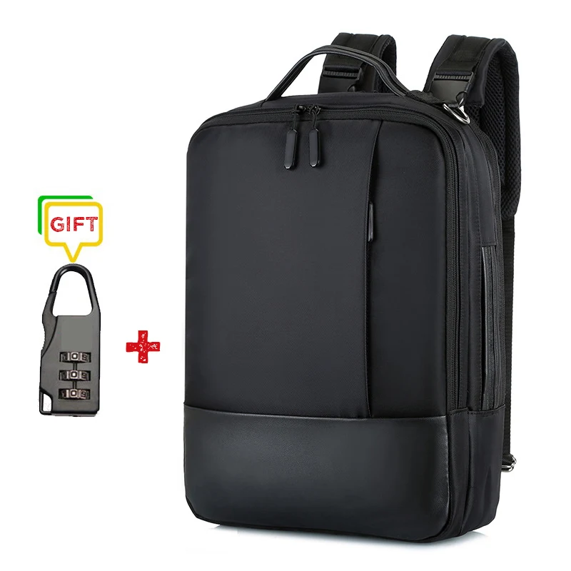 Противоугонный деловой мужской рюкзак для путешествий сумка на плечо для ноутбука 16,5 дюймов рюкзак с usb зарядкой для улицы дорожная сумка рюкзаки - Цвет: Черный