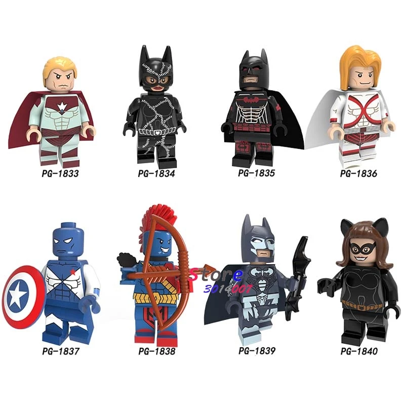 50 шт., супергерои, Бэтмен, Yondu, капитан, Супермен, стархок, Звездный огонь, Каратель, Дэдпул, строительный блок для детей, игрушки