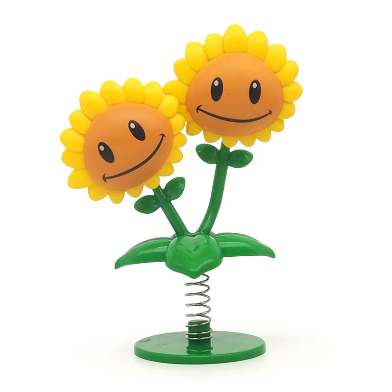1 шт. Растения против Зомби Peashooter ПВХ фигурка модель игрушки Подарки Высокое качество съемка Игрушки для мальчиков родитель-ребенок интерактивный - Цвет: Twin Sunflower
