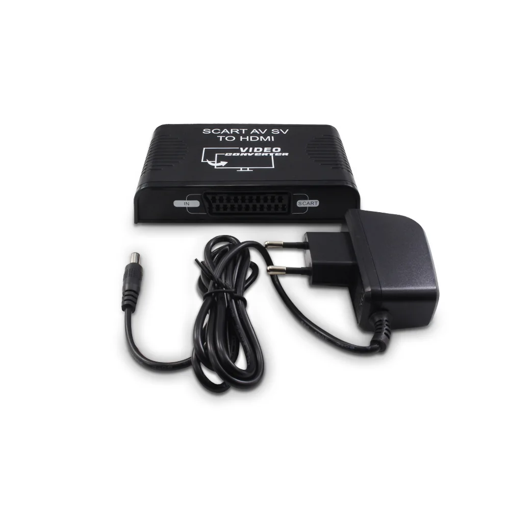 AV CVBS RCA из scart в HDMI конвертер адаптер 3-в-1 преобразования Svideo+ композитный видео+ из scart в hdmi 1080P выход для stb DVD плеер HDTV