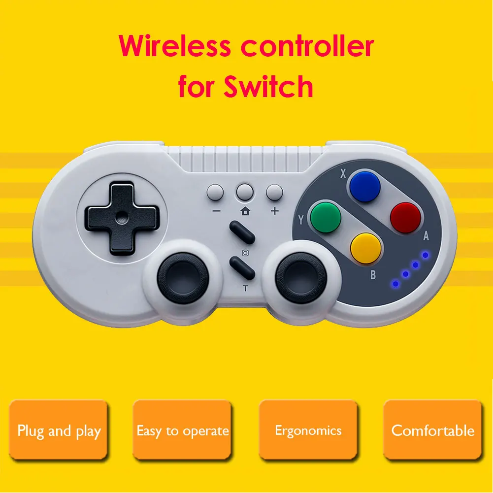   е 2.4GHz  Ʈѷ USB ̽ƽ ܼ SNES/NES ӿ Windows 10/8/7 PC Raspberry Pi3 for Switch