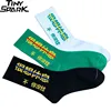 Hip Hop Crew Socks hombres Harakuju Streetwear chino Kanji impreso calcetines algodón moda Hipster calcetines Skateboard negro blanco verde ► Foto 2/6
