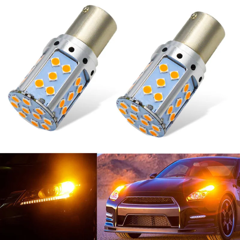 1x1156 BA15S PY21W BAU15S P21W Светодиодная лампа Canbus 3030 35SMD 1157 BAY15D безошибочные поворотные