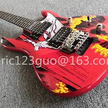На заказ красная электрическая гитара палисандр гриф хромированные изделия HH звукосниматели Joe Satriani, индивидуальные! paypal доступны! IB-26