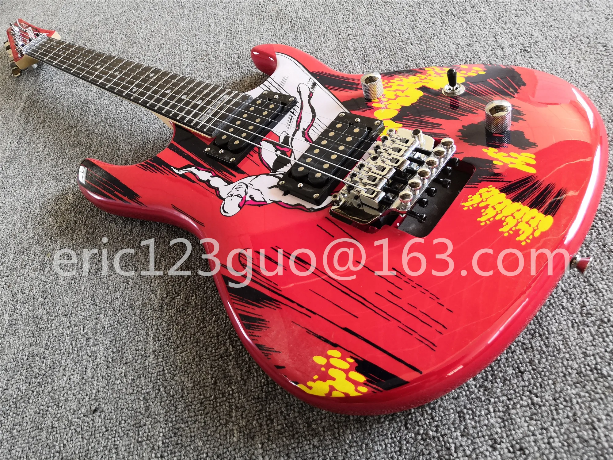 

Custom Red electric guitar Rosewood fretboard Chrome hardwares HH Pickups Joe Satriani,customized!Paypal available!IB-26