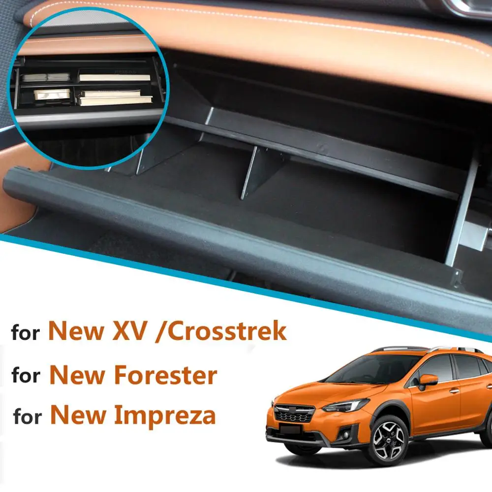 

Автомобильная коробка для перчаток Smabee, интервал для Impreza XV Crosstrek Forester 2017-2020, аксессуары, центральный ящик для хранения со-пилотом
