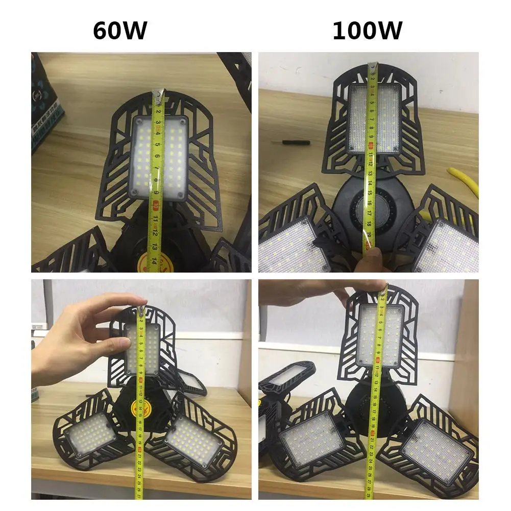 AC85-165V 100 Вт E26/E27 деформируемый потолочный светильник 2835 светодиодный датчик движения светодиодный светильник для гаража для заводской мастерской склад подвал