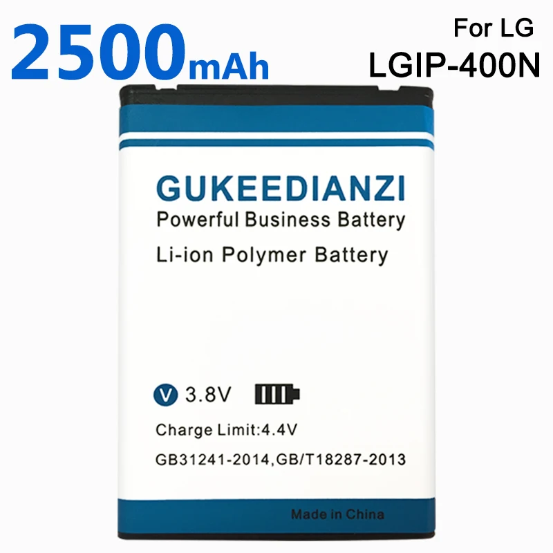 GUKEEDIANZI LGIP-400N литий-ионная батарея для сотового телефона 2500 мАч для LG OPTIMUS M/C/U/V/T/S/1 VM670 LS670 MS690 P503 P500 P520 P505 P509