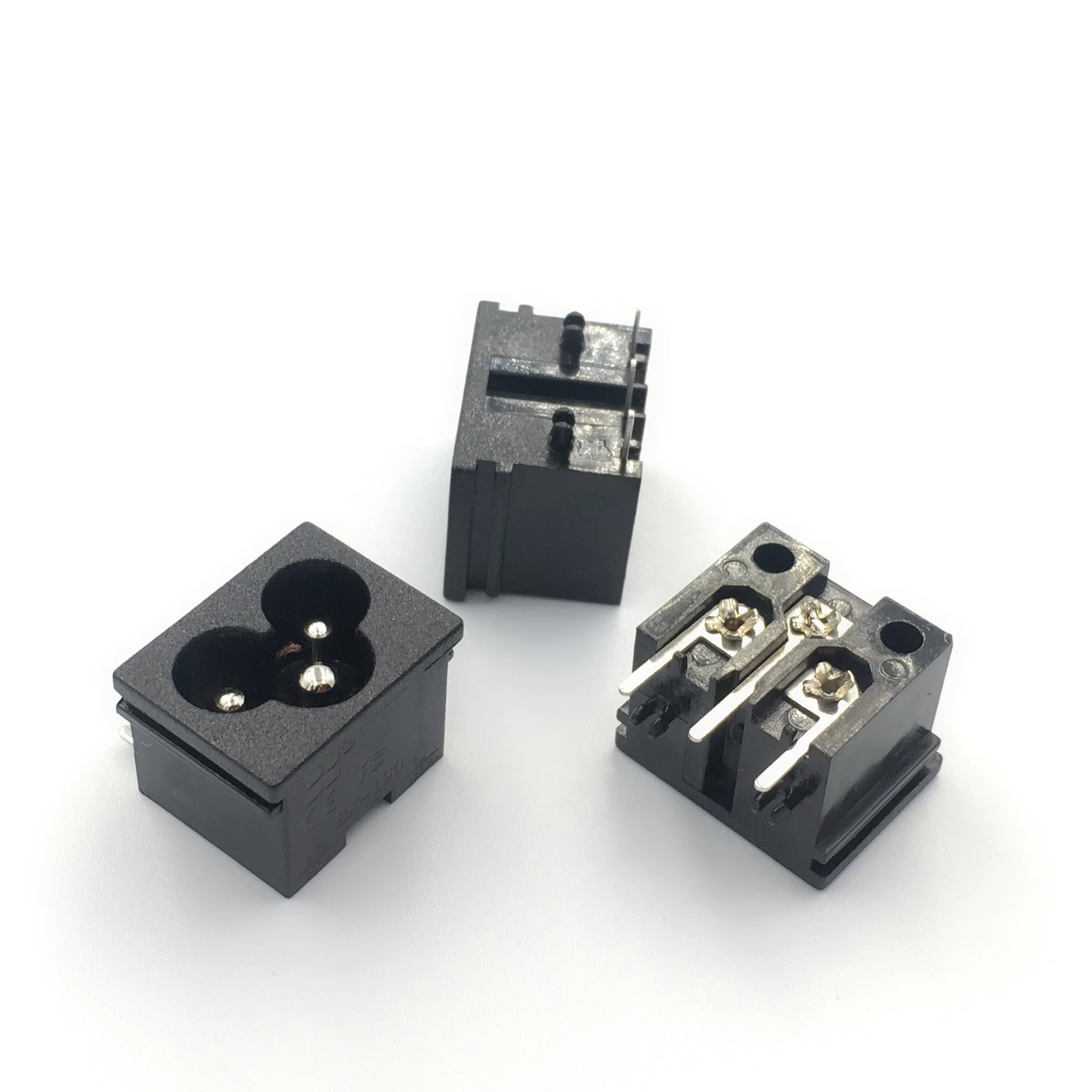 C6 винт крепление гнездо входа розетка переменного тока черный 3 Pin IEC320 разъем |