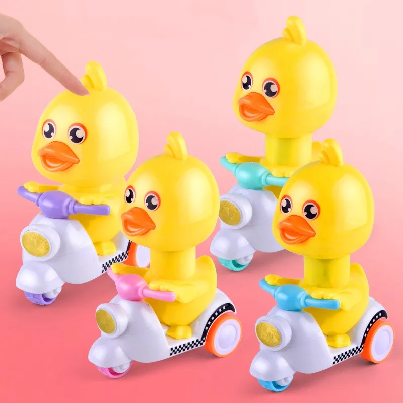 Классическая Весенняя игрушка утка для детей мотоцикл заводные игрушки подарок