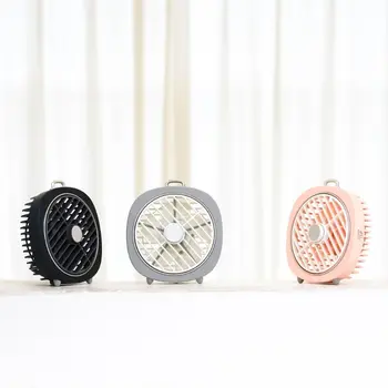 

Multi-function desktop mini charging USB fan Portable home retro night light electric fan