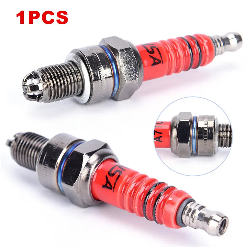 

Pack of 1 Racing 3 Electrode Spark Plug A7TC for 50cc,70cc,90cc,110cc,125cc dirtbikes ATVs Cubs HONDA CRF50 DAX