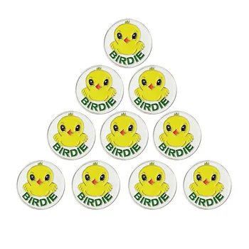 

PINMEI Golf Iron Ball Marks Pack of 10 Birdie Golf Markers size 25mm