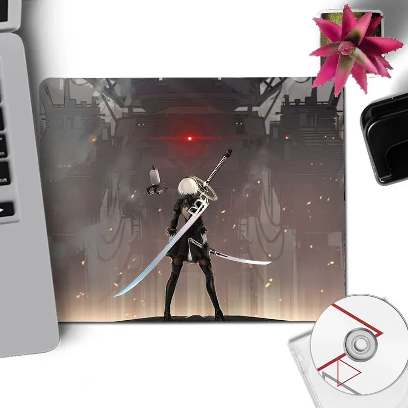 BBTHBDNBY NieR Automata фиксирующий край коврик для мыши игровой резиновый ПК компьютерный игровой коврик для мыши - Цвет: Lock Edge25x29cm