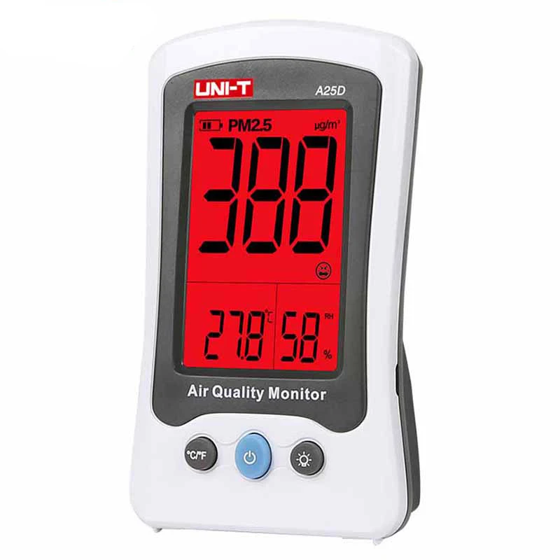 UNI-t A25M A25D PM2.5 Meter Air quality monitor A25F formaldehyde(HCHO) meter Temperature measuring LCD backlight with battery