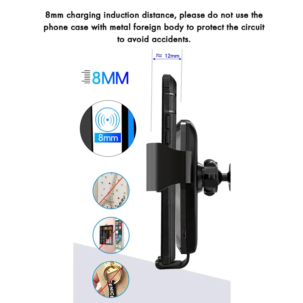  K80 Auto Drahtlose Ladegerät Auto Halterung 10W Gravity Induktions Air Outlet Clip Für iPhoneX/8/8 
