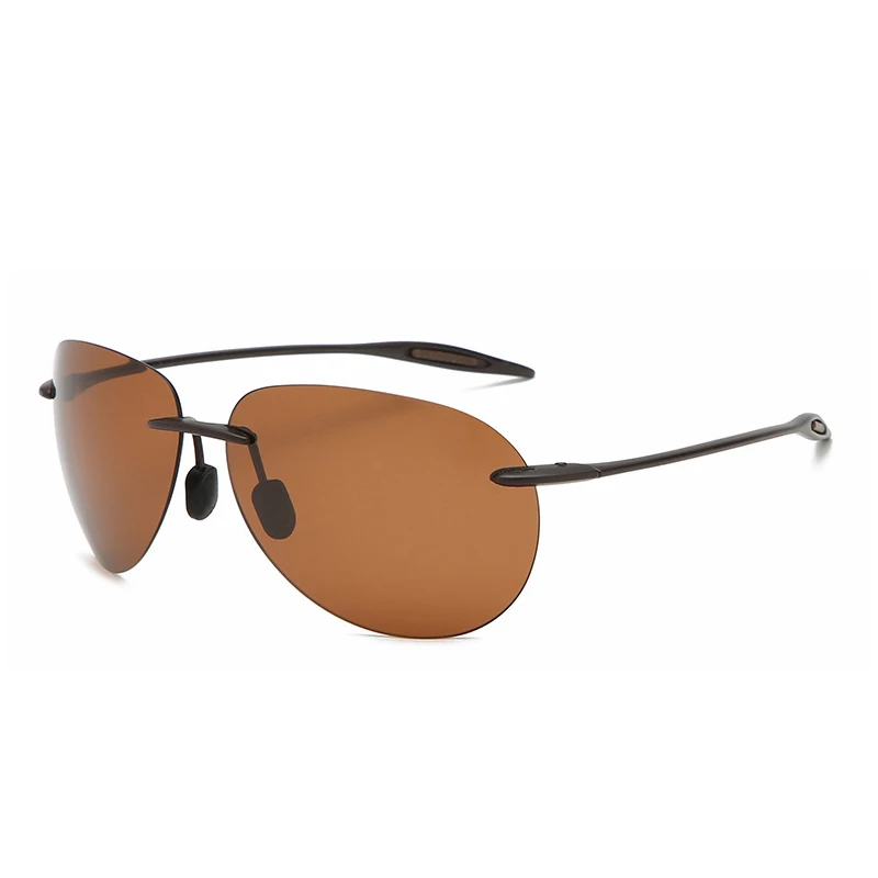 C6 black tea HBK Pilot TR90, мужские солнцезащитные очки, поляризационные, небьющиеся, материал памяти пилота, солнцезащитные очки,, мужские очки для вождения, UV400 - Цвет линз: C6 black tea