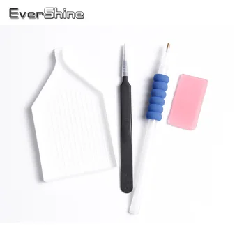 

EverShine Diamond Painting Tools Stainless Steel Tweezers Pen Glue Plastic Tray Rhinestones Diamond Embroidery Accessories Sale