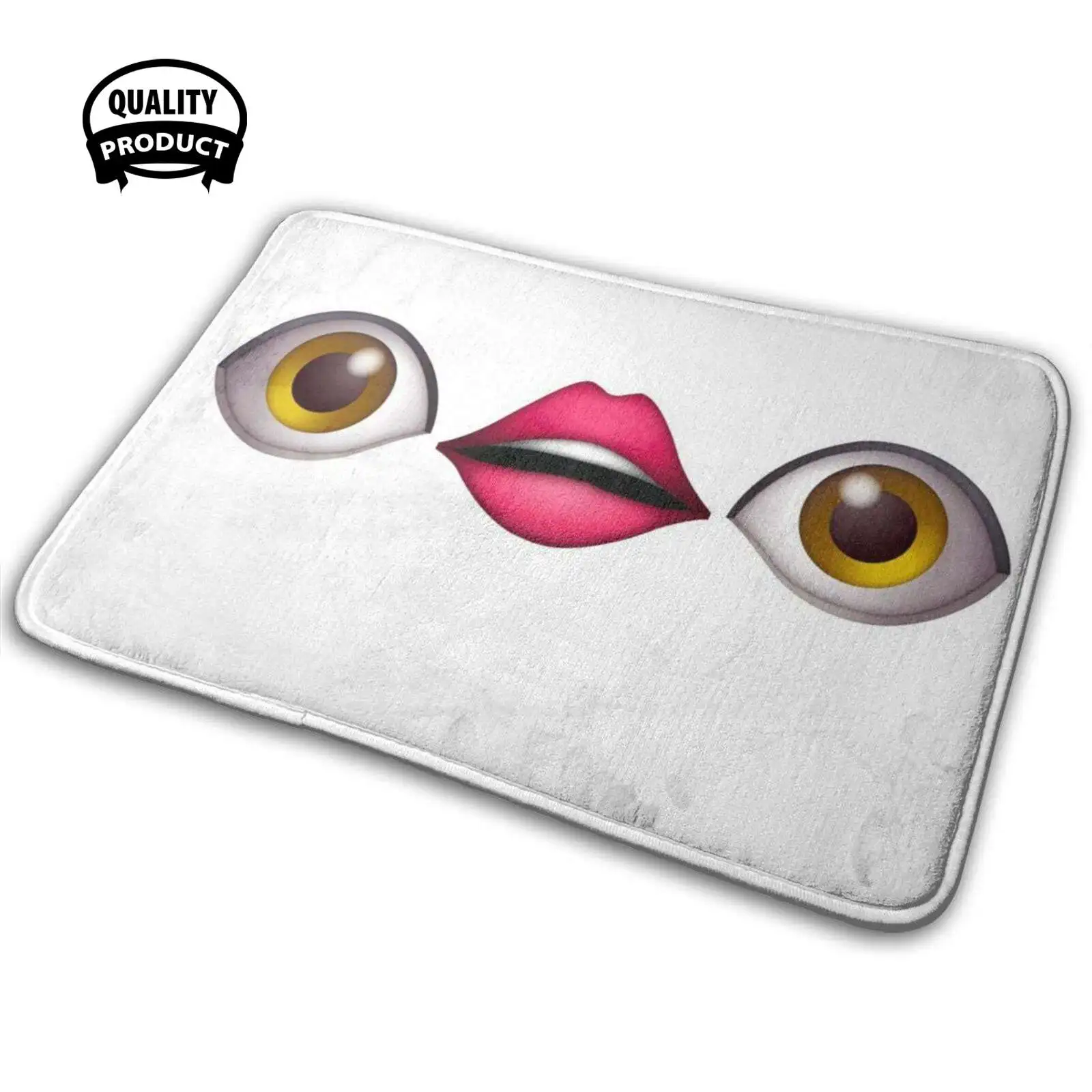 Occhi E Bocca Morbida Casa Famiglia Tappetino Antiscivolo Tappeto Occhi Bocca Dall'Aspetto Meme Funny Meme Lol Omg Occhi Divertenti Bocca Occhi
